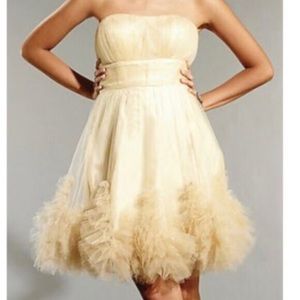 Nika niki Kapoor strapless nude dress size 10